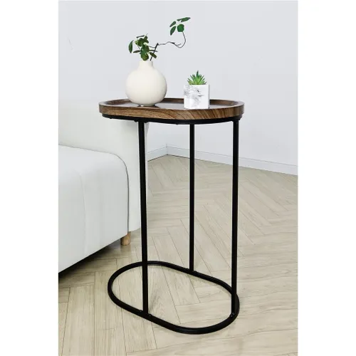MESA AUXILIAR 45.5X30X60CM MADERA Y METAL en Multicolor - Mesas de comedor, Uruguay | Decohogar