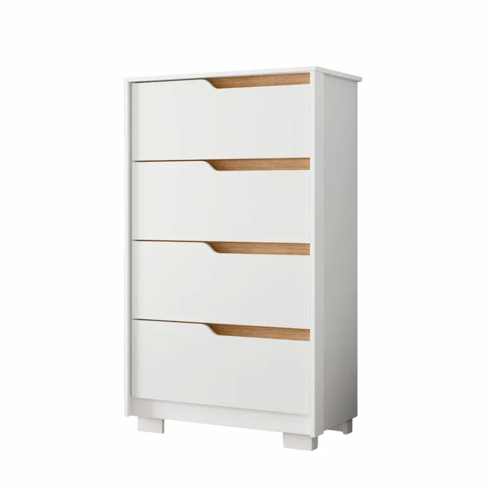 Comoda 4 Cajones - Línea FIT - Blanco en Blanco - Cómodas, Uruguay | Ecowood, vista 2