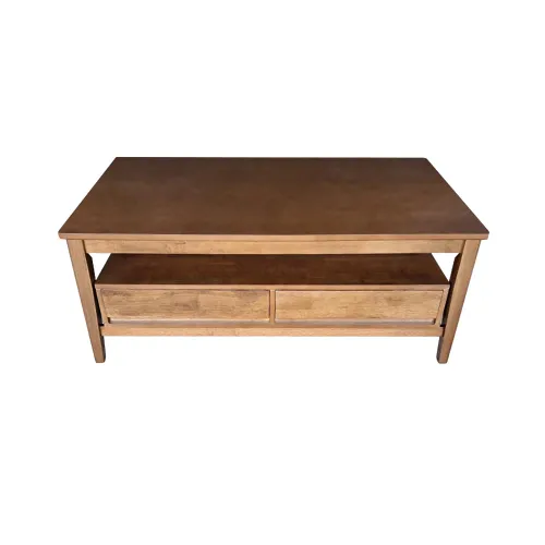Mesa De Centro Living 2 Cajones Combinacion Madera - Mesas de living, Uruguay | Lais Muebles