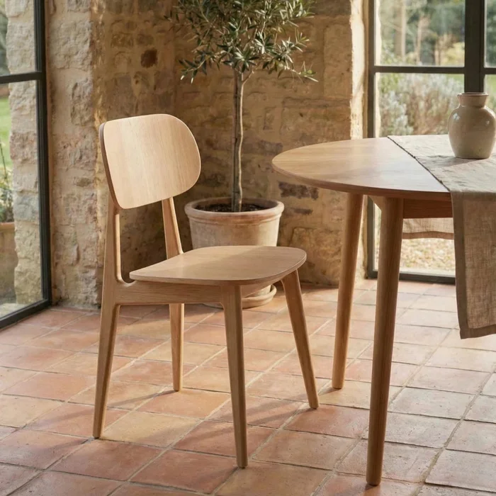 Silla de Comedor Madera natural Beige Lisboa - Línea Serena en Beige - Sillas, Uruguay | Ecowood, vista 3