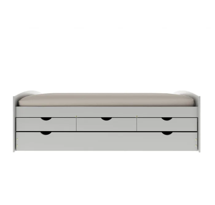 Cama Marinera 1 Plaza Con Cajones - Ulli - Gris en Gris - Dormitorio, Uruguay | Rústico Hogar, vista 3