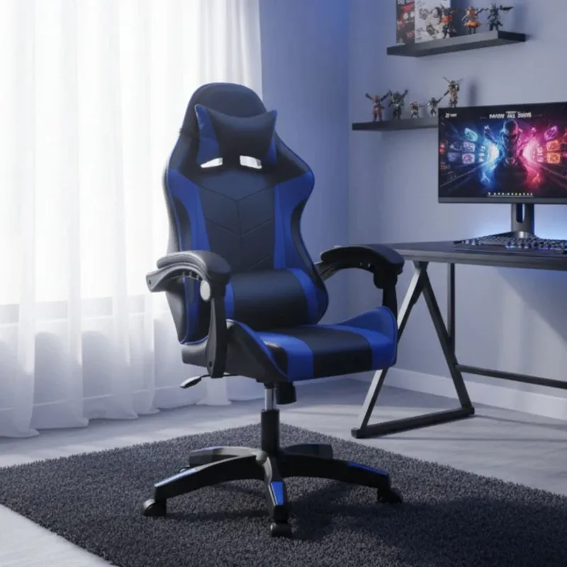 Silla Gamer Gaming Reclinable - Azul en Azul - Sillas de escritorio, Uruguay | Ecowood