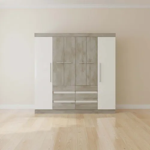 Placard Viena 6 Puertas Mdp Natural-beige Bc 2035 en Madera natural - Roperos y placares, Uruguay | Divino
