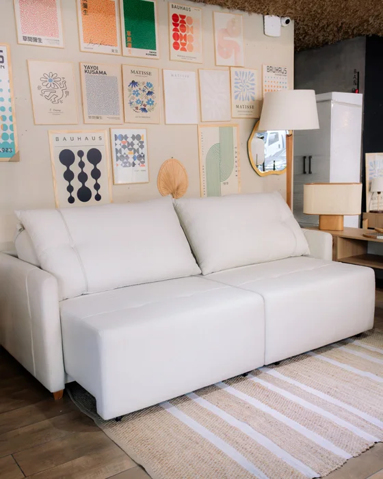 Sofá Cama Gramado - Crudo 220cm Con Falla en Crudo – Viene en 2 módulos – Almohadones sueltos – Producto fabricado con Madera - Sillones y sofás, Uruguay | Berna home, vista 2