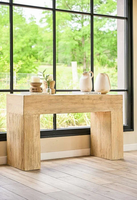 MESA DE ARRIMO / CONSOLA TAURET - 1.42 MTS en Madera natural - Bibliotecas, Uruguay | La Iberica, vista 13