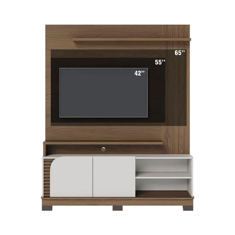 Modular Rack Panel 2 Puertas Con Estantes Hasta 50 Pulgadas en Marrón - Muebles para TV, Uruguay | Soy Hogar, vista 5