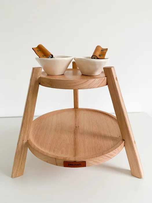 Juego de torre + 2 bowls + 2 espátulas con cuero en Madera natural - Decoración, Uruguay | Dreams On Time, vista 26