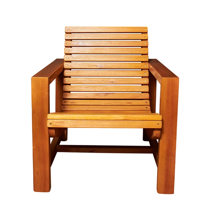 Sillón curvo 1 cuerpo exterior — Serra Amoblamientos en Madera natural - Muebles para el exterior, Uruguay | Serra Amoblamientos, vista 5