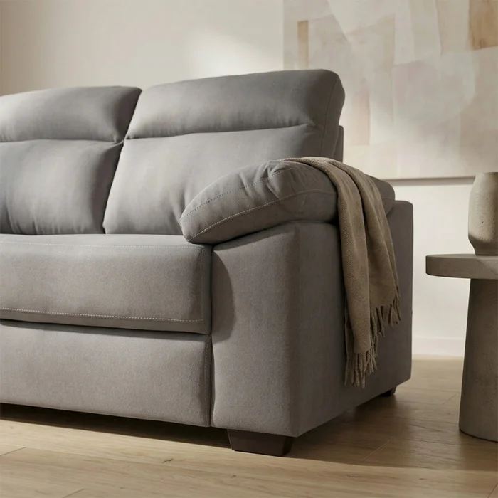 Sofá Owen - Tela Microfibra - 2 cuerpos - 12091 (Gris) en Gris - Sillones y sofás, Uruguay | Nyr, vista 6