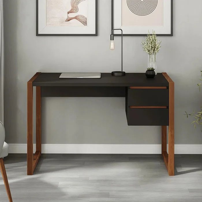 Escritorio con cajones 120cm Atena - Patas en Madera Maciza en Blanco - Escritorios, Uruguay | Balton, vista 11