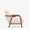 Butaca Sylo de chenilla beige y madera maciza de fresno con acabado tono nogal FSC 100% en Beige - Butacas, banquetas y puffs, Uruguay | Kavehome, vista 9 de 10