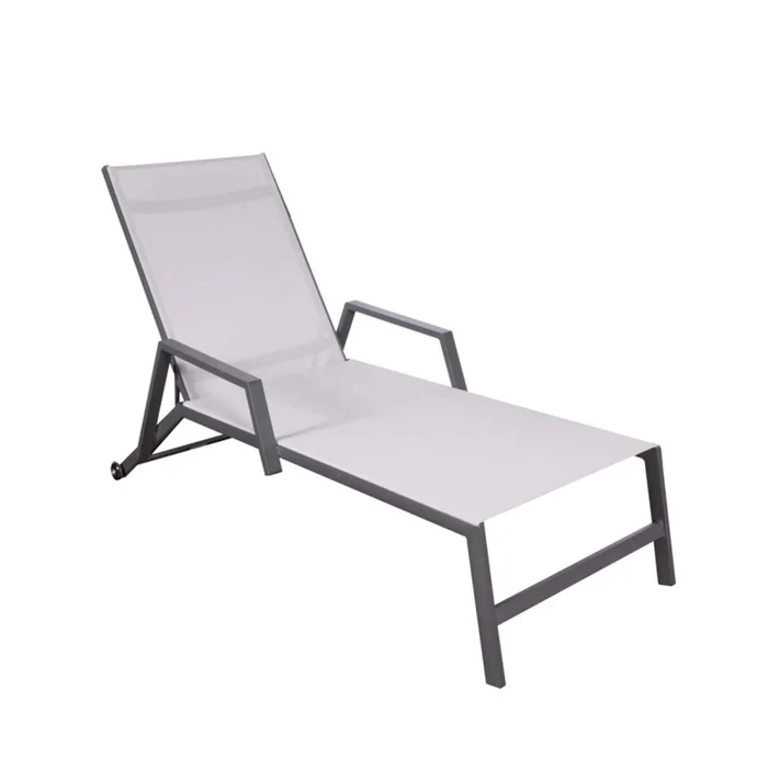 Reposera Aluminio-y-textilina Gris Aruba en Gris - Muebles para el exterior, Uruguay | Divino, vista 2
