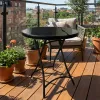 Mesa Plegable Redonda – Vidrio Templado 80 cm – Big en Negro - Muebles para el exterior, Uruguay | Delta Center, vista 2 de 5