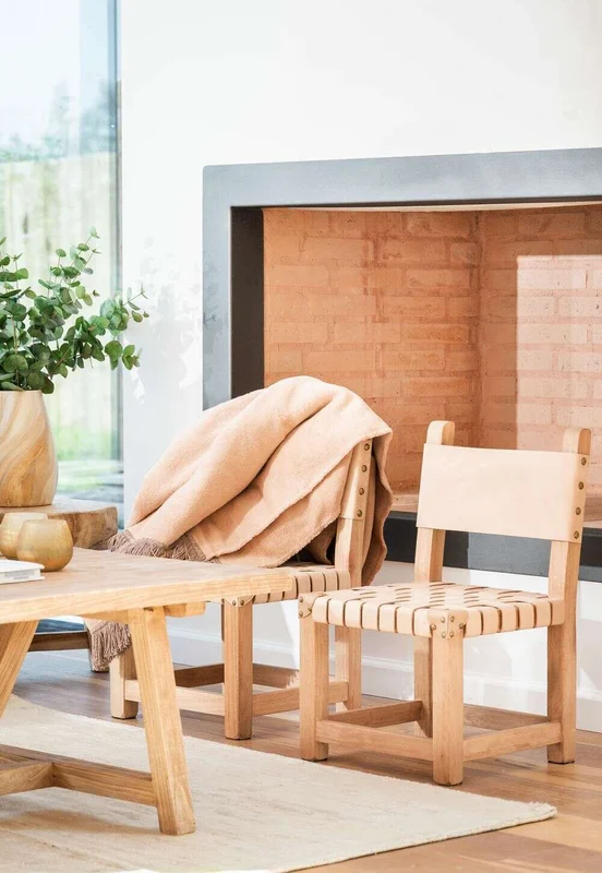 SILLITA TURRON - CUERO TRENZADO - Butacas, banquetas y puffs, Uruguay | La Iberica, vista 3