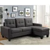 Sillon 3 cuerpos con chaise Herbie - GRIS en Gris, Uruguay | La Cueva Muebles, vista 1 de 14