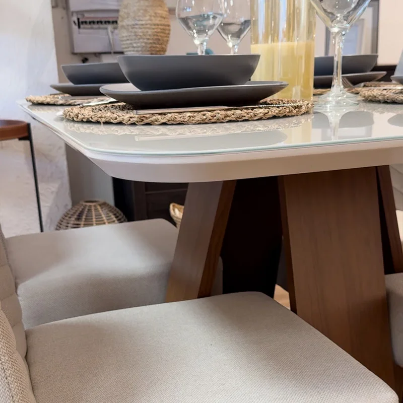 Mesa de Comedor Rectangular - Línea París - Blanco en Blanco - Mesas de comedor, Uruguay | Ecowood, vista 5