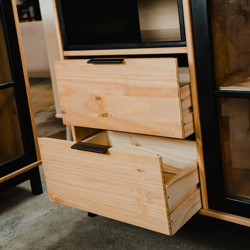 Aparador Bargueño Rack Living Comedor Madera Línea Denver en Madera natural - Muebles para TV, Uruguay | Ecowood, vista 6