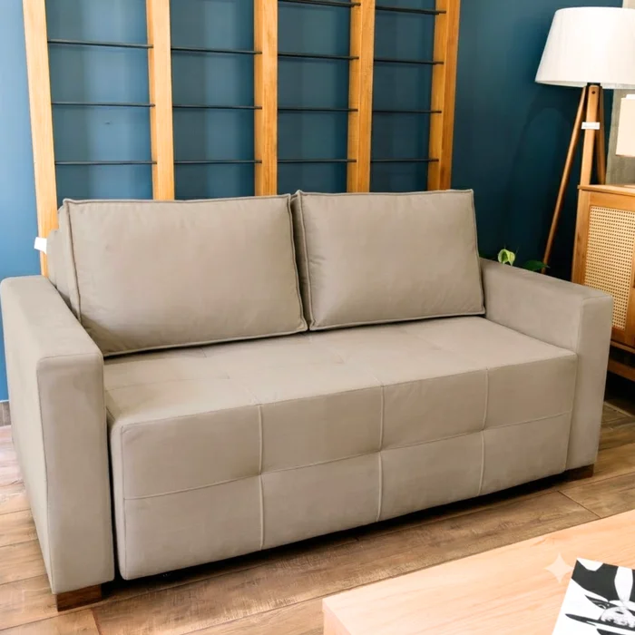 Sofá Cama Torres – Beige Oscuro Easy Clean en Madera natural - Sillones y sofás, Uruguay | Berna home, vista 2