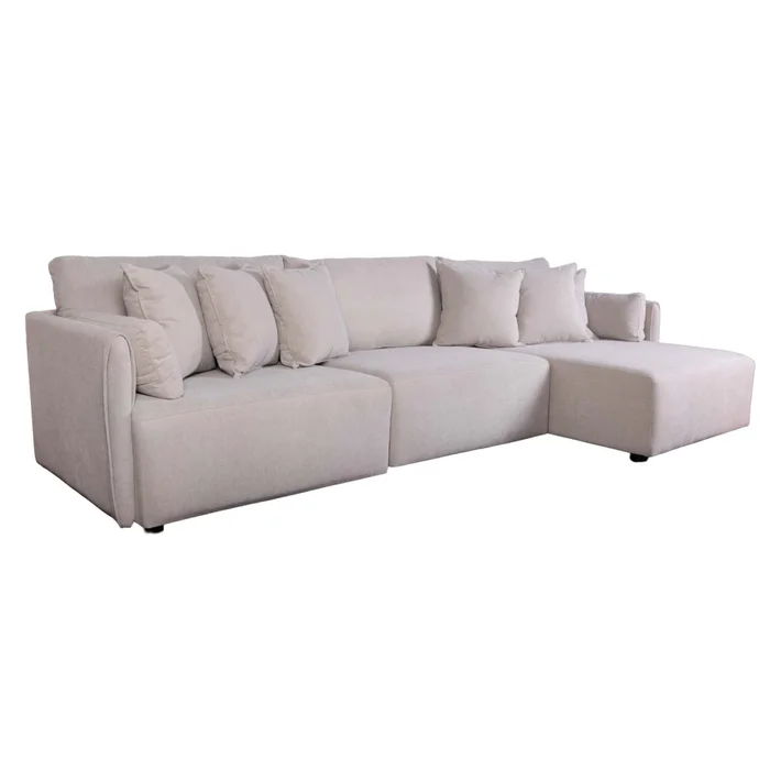 Sofá C/chaise Más De 4 Cuerpos Tela Natural-beige Amalfi Beige en Beige - Sillones y sofás, Uruguay | Divino, vista 3