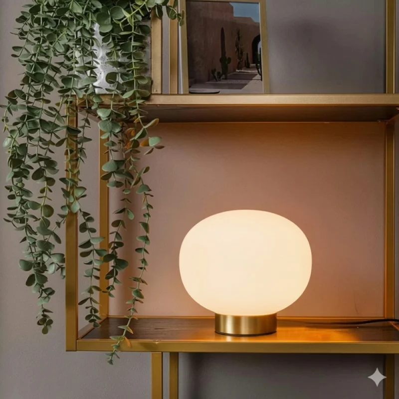 Lámpara de Mesa Norwood Dorada para Interior en Amarillo - Lámparas de mesa, Uruguay | Unilux, vista 3