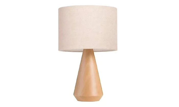 Lámpara de Mesa Cónica Madera Natural en Madera natural - Lámparas de mesa, Uruguay | Finkel