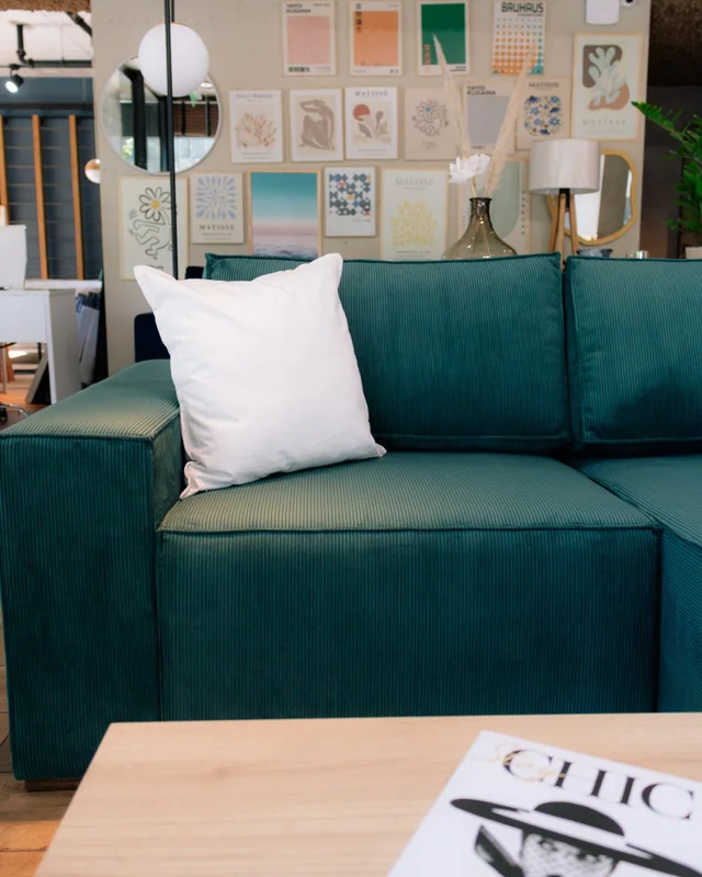 Sofá Retráctil España 3 Cuerpos (210cm) EASY CLEAN – Verde en Verde - Sillones y sofás, Uruguay | Berna Home, vista 5
