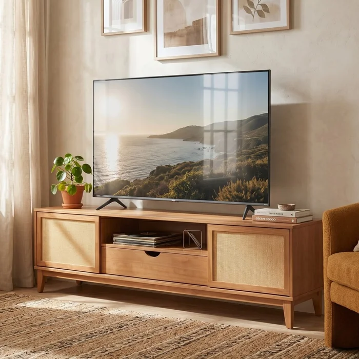 Rack para TV 2 puertas 1 Cajón 1.9 - Urban Oak en Madera natural - Muebles para TV, Uruguay | Rústico Hogar