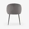 Silla Minna - de chenilla gris y patas de acero acabado negro en Gris - Sillas, Uruguay | Kavehome, vista 9 de 9