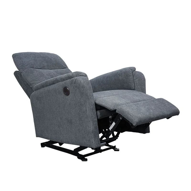 Sofá Reclinable Elétrico 1 Cuerpo Tela Gris Homero en Gris - Sillones y sofás, Uruguay | Divino, vista 4