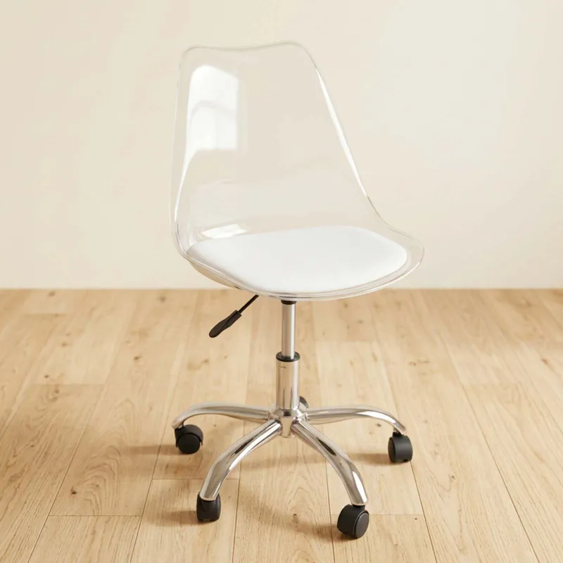 Silla De Oficina Polipropileno Blanco Hyl-053 en Blanco - Escritorios y sillas de escritorio, Uruguay | Divino