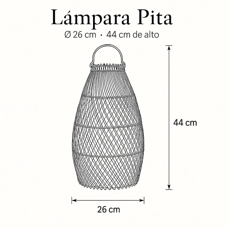 Lámpara de Ratán Pita | Casakos Uruguay en Madera natural - Lámparas colgantes, Uruguay | Casakos, vista 6