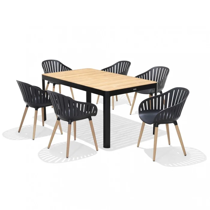 Juego de Patio - 6 sillas mas mesa - Muebles para el exterior, Uruguay | Rústico Hogar