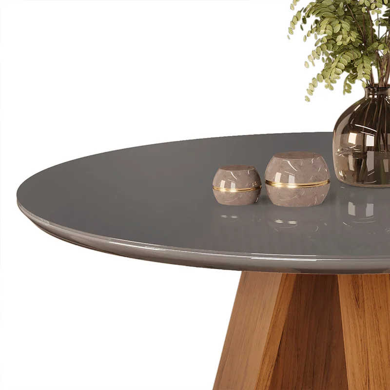 Mesa Redonda Gris Línea París en Gris - Mesas de comedor, Uruguay | Ecowood, vista 5