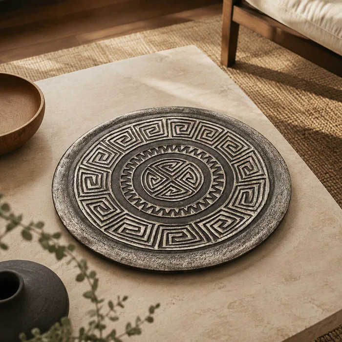 Plato Madera Tallado en Gris - Decoración, Uruguay | Camino a Casa, vista 2