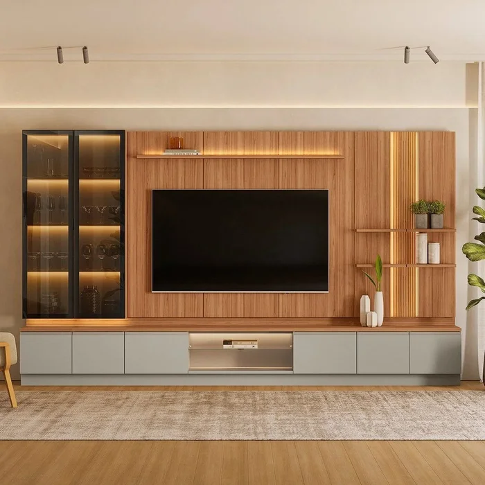 Conjunto Modular - Magnum 380CM - Cristalero con Led - Muebles para TV, Uruguay | Balton, vista 3