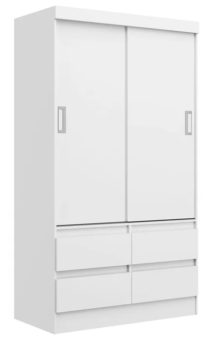 ROPERO AREZZO 2 PTS 4 CAJONES BLANCO en Blanco - Roperos y placares, Uruguay | Alfa Ventas, vista 2