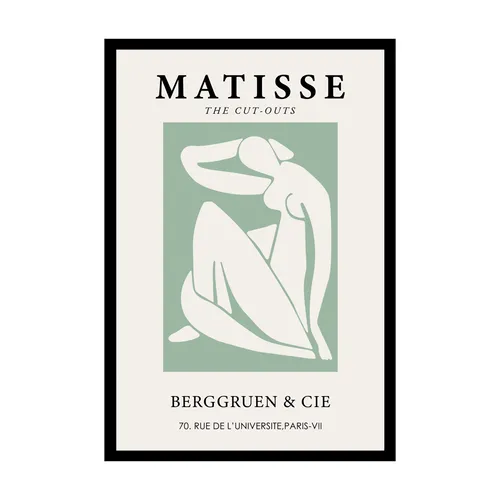 Cuadro Matisse Mujer Marco Negro 40x60cm en Negro - Decoración de pared, Uruguay | Alta Gracia Deco
