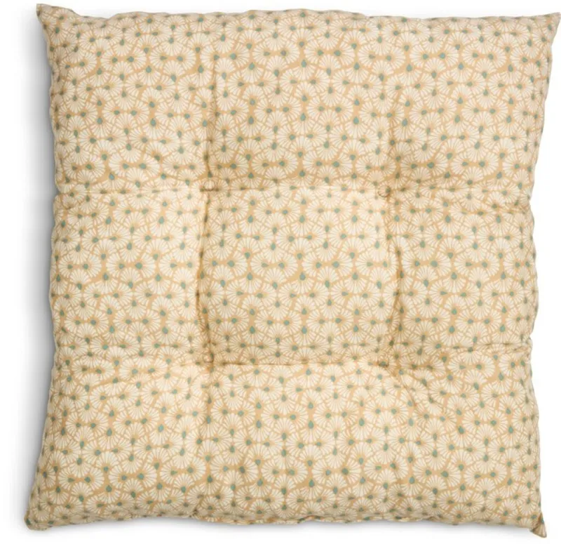 Almohadón de asiento SELJE 40x40x8 latte/petroleo en Amarillo - Textiles, Uruguay | JYSK