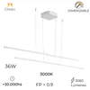 Colgante led lineal doble color blanco 36w Dimerizable en Blanco - Lámparas colgantes, Uruguay | Iluminica, vista 4 de 6