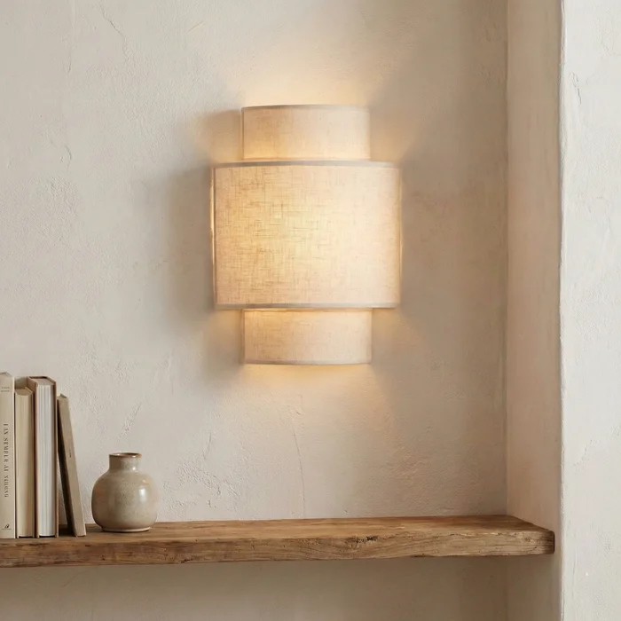 Aplique Aura Lino Escalonado en Beige - Iluminación, Uruguay | La Perla, vista 4