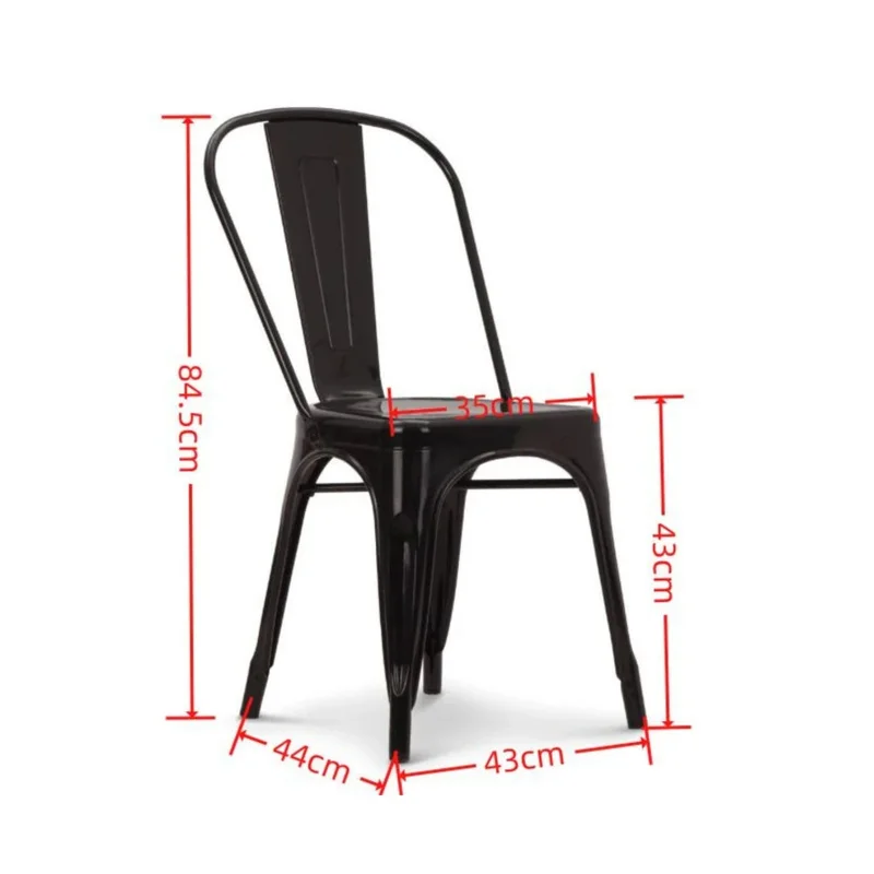 Silla asiento de Metal Madera Tolix - Negro en Negro - Sillas, Uruguay | Ecowood, vista 4