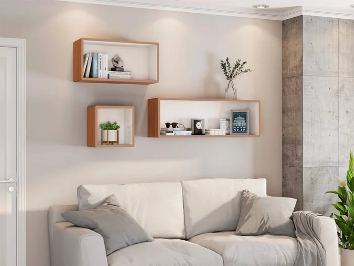 Estante Flotante Cuadrado 33cm Repisa 100% Mdf en Madera natural - Bibliotecas, Uruguay | Balton, vista 4