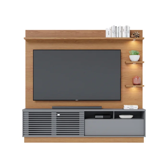 Rack Tv Modular Led Lcd Muebles Living Campeche en FREIJO GRIS - Muebles para TV, Uruguay | Soy Hogar, vista 2