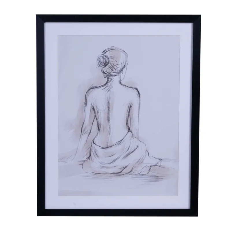 Cuadro 40x50cm Papel Blanco Muse Ii en Blanco - Decoración de pared, Uruguay | Divino
