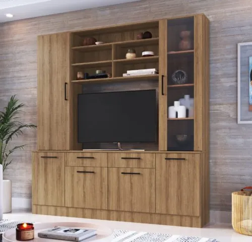 Modular Medellín en Madera natural - Muebles para TV, Uruguay | Palermo Casa Deco