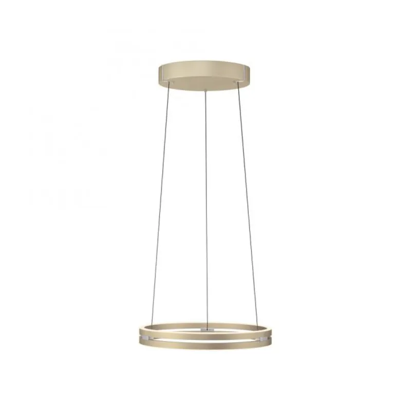 Colgante led anillo motorizado 40w 50cm a control remoto con varias funciones, Champagne en Amarillo - Lámparas colgantes, Uruguay | Iluminica