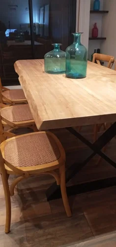 Juego De Comedor Madera Ozark Industrial 6 Sillas Vienesas A Eleccion en Madera natural - Mesas de comedor, Uruguay | Ozark Home, vista 9