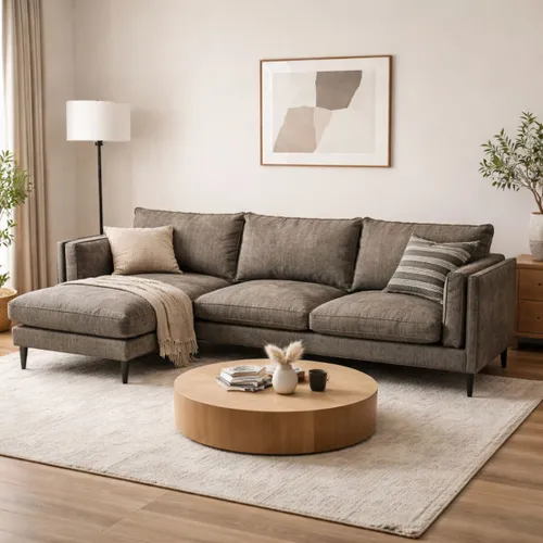 SOFA CON CHAISE PATAGONIA Gris IZQUIERDO - Sillones y sofás, Uruguay | Viasono