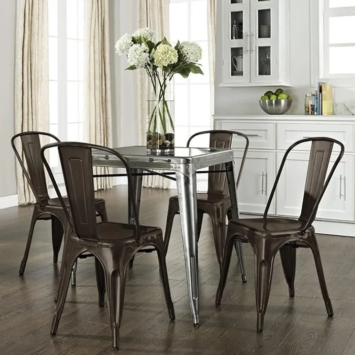 SILLA TOLIX BRONCE METAL COMEDOR - Sillas, Uruguay | Decohogar, vista 3