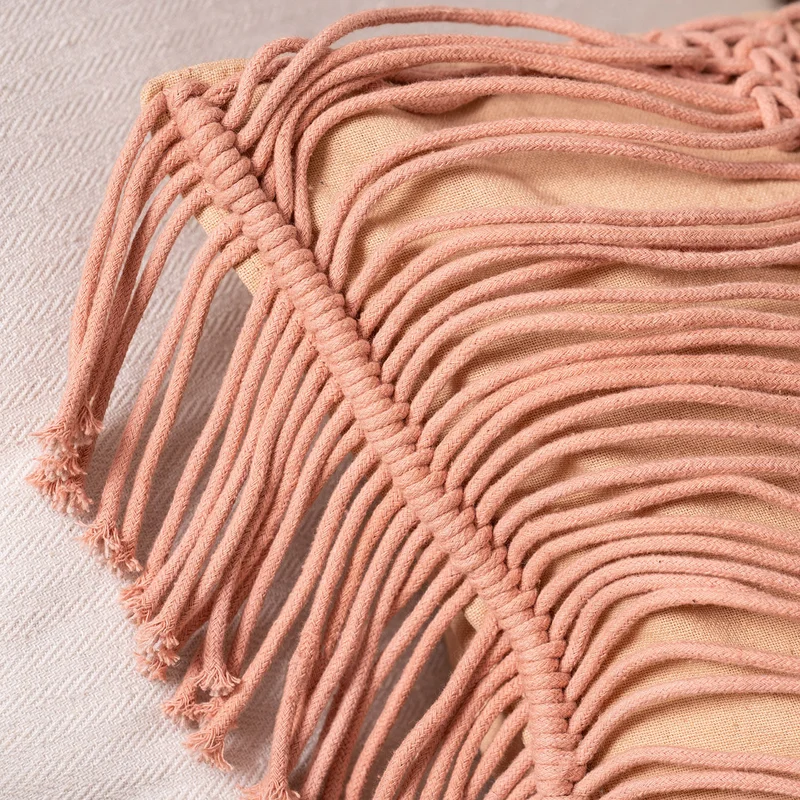 Almohadón Macramé en Salmón - Textiles, Uruguay | Arredo, vista 3